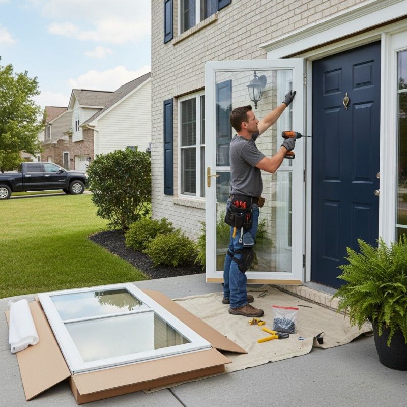 Storm Door Installation detail